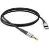 Kabelis AUX Jack 3,5 mm - USB C Hoco 1 m UPA22 juodas