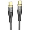 Cable USB C to USB C Hoco 3A 60W 1,2 m U121 juodas