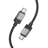 Cable USB C to USB C Hoco 3A 60W 1 m X110 juodas