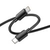 Cable USB C to USB C Hoco PD 6A 100W 1 m X96 juodas
