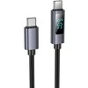 USB C laidas į USB C Hoco 3A 60W su ekranu 1 m X112 juodas