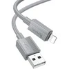 USB A tipo į „Lightning“ tipo laidas Hoco 2,4A, 1 m, X107, pilka