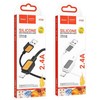 USB A tipo į „Lightning“ tipo laidas Hoco 2,4A, 1 m, X108, baltas
