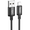 USB A tipo į „Lightning“ tipo laidas Hoco 2,4A 2 m X89 juodas