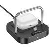 Stalinis įkroviklis Hoco 2in1 USB C PD QC 3A 30W + belaidis įkrovimas 5W CQ16B juodas