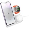 „Hoco 3in1“ 15 W „MagSafe“ ir Apple suderinamas belaidis įkroviklis, laikrodžiui, 15 W, CQ19, sidabrinis