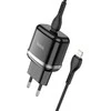 „Canyon Hoco N24“ mobiliojo telefono įkroviklis „Type-C QC3.0“, 20 W + „Lightning“ laidas, 1 m