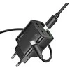 Telefono įkroviklis Hoco USB A + USB C QC3.0 PD 3A 20W + laidas USB C - Lightning N52 juodas