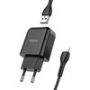 Telefono įkroviklis Hoco USB A 2A 10W + laidas USB A į Lightning N2 juodas