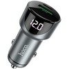 Automobilinis įkroviklis HOCO USB QC3.0 + PD20W LED kelio lemputė Z42 pilkas
