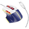 Wire pelė žaidimams Hoco USB A 3600 dpi GM31 baltas mėlynas