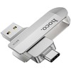 Atminties kortelė Pendrive 64GB USB 3.0 (USB A + USB C) Hoco UD10 sidabrinis