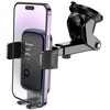 Gravity car phone holder Hoco dashboard H81 juodas and pilka