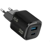 BlueStar Phone charger Blue Star Nano GaN USB C + USB A QC4.0 PD 3A 45W VT-334 juodas