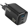 BlueStar Phone charger Blue Star Nano GaN 2x USB C + USB A QC4.0 PD 3A 65W VT-335 juodas