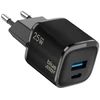 BlueStar Phone charger Blue Star Nano GaN USB C + USB A QC4.0 PD 3A 25W VT-331 juodas