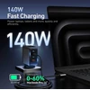 Kelioninis įkroviklis X-ONE ChargeGo GaN 65W su ištraukiamu laidu ir USB C prievadu - juodas