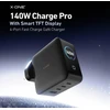 Kelioninis įkroviklis X-ONE ChargeGo GaN 65W su ištraukiamu laidu ir USB C prievadu - juodas