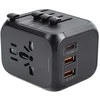 Oem Įkroviklis Travel SET (SL-209PQ-2) (2xUSB; 1xUSB-C; US/UK/EUR/AUS) juodas