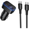 Car charger Hoco with LCD 2xUSB A + 1xUSB C PD QC3.0 42W Z63A juodas