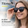 Išmanieji akiniai Titmo G-200 juodi su muzika ir įrašymu (skaidrus stiklas)