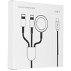 Hoco Oem Kabelis 3in1 Type C į Lightning / Typ C / Apple Watch 3W 2A C3169 1,2 m baltos spalvos