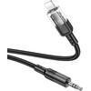 Kabelis AUX Jack 3,5 mm - Lightning Hoco 1,2 m UPA27 juodas