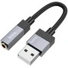 AUX kabelis Jack 3,5 mm (vyras) į Jack 3,5 mm (vyras) Hoco 1 m UPA32 juodas