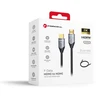 Cable HDMI 2.1 Forcell Cafule 8K 60Hz / 4K 120Hz – Ultra High Speed, HDR, eARC, VRR, 48Gbps 5 m juodas
