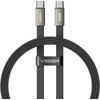 Flat cable Type C to Type C VEGER PD 3A 60W CC06-MTB 1,2 m juodas