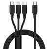 OEM kabelis 3in1 Type-C į Lightning / Type-C / Micro USB 2,4A C171 1,2 m juodas
