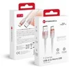 USB A į Micro USB laidas Forcell F-Energy QC3.0 2,4A 18W gradientas 1 m C351 baltas