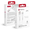 USB A į Micro USB laidas Forcell F-Energy QC3.0 2,4A 18W silikoninis 1 m C341 baltas