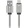 Cable USB A to USB C Forcell F-Energy QC4.0 3A 66W Metal 2 m C234 sidabrinis