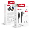 Cable USB C to USB C Forcell F-Energy QC4.0 PD 5A 100W Cafule 90° 2 m CC-1Deg juodas
