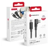 Cable USB C to USB C Forcell F-Energy QC4.0 PD 5A 100W Cafule 90° 1,2 m CC-1Deg juodas
