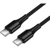 Cable USB C to USB C Hoco 3A 60W 1 m X120 juodas