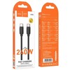 Cable USB C to USB C Hoco PD 5A 240W 1 m X115 juodas