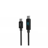 X-ONE BoltLink LED Ekranas data cable - type C to C - max 100W 1,5 m juodas