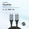 X-ONE TitanFlex data cable - type C to C - 5A max 240W 1,2 m juodas