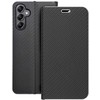Dėklas Oem LUNA Book Carbon skirtas Samsung Galaxy A14 4G / A14 5G juodos spalvos