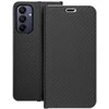 Dėklas Oem LUNA Book Carbon skirtas Samsung Galaxy A15 4G / A15 5G juodos spalvos