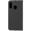 Dėklas Oem LUNA Book Carbon skirtas Samsung Galaxy A20e juodos spalvos