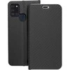 Dėklas Oem LUNA Book Carbon skirtas Samsung Galaxy A21s juodos spalvos