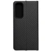 Dėklas Oem LUNA Book Carbon skirtas Samsung Galaxy A35 5G juodos spalvos