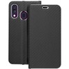 Dėklas Oem LUNA Book Carbon skirtas Samsung Galaxy A40 juodos spalvos