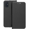 Dėklas Oem LUNA Book Carbon skirtas Samsung Galaxy A51 juodos spalvos