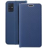 Dėklas Oem LUNA Book Carbon skirtas Samsung Galaxy A51 mėlynos spalvos