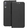 Dėklas Oem LUNA Book Carbon skirtas Samsung Galaxy A7 2018 juodos spalvos