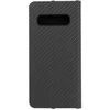 Dėklas Oem LUNA Book Carbon skirtas Samsung Galaxy S10 juodos spalvos